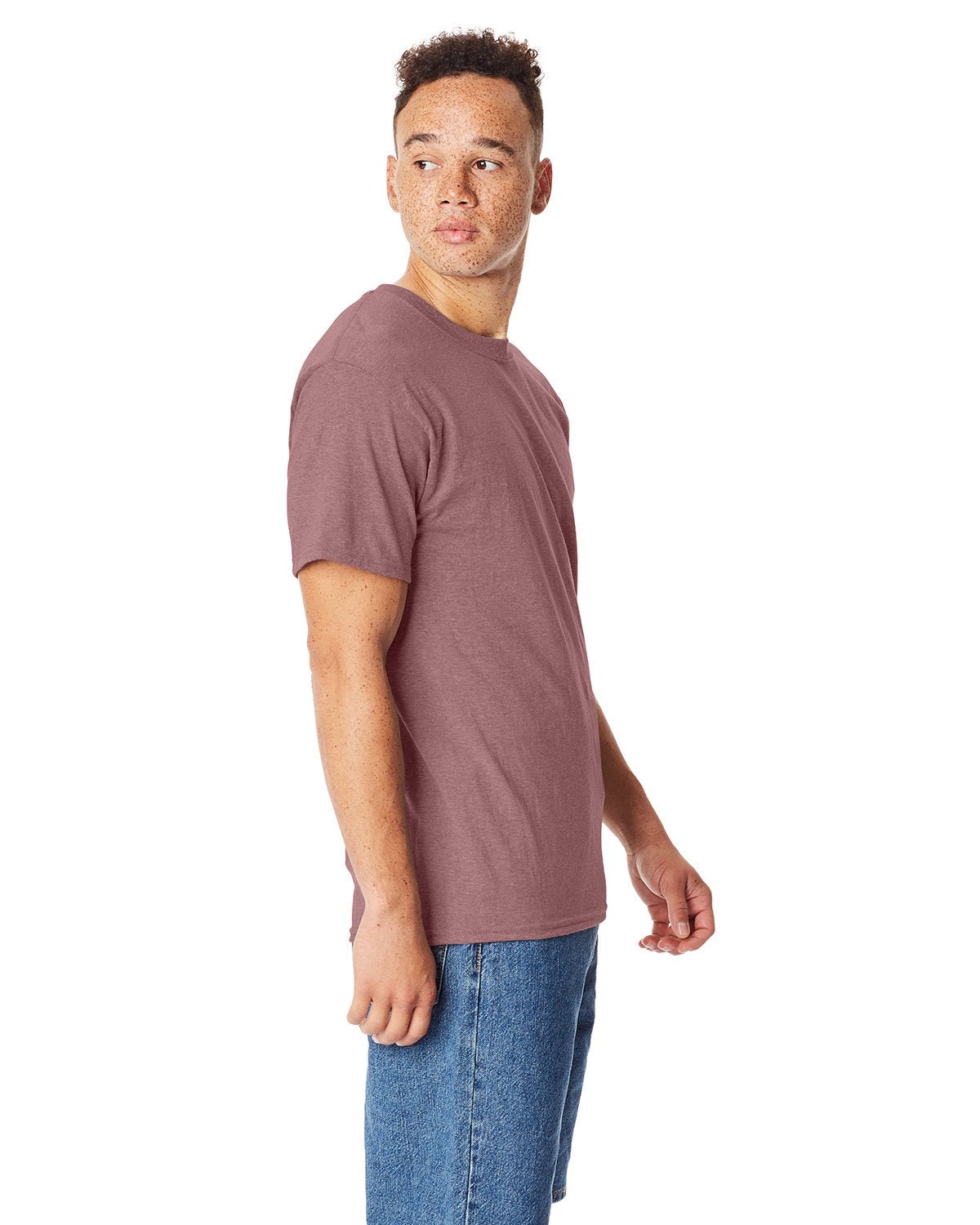 5180-Hanes-MAUVE PEPR HTHR-Hanes-T-Shirts-3