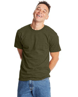 5180-Hanes-MILITARY GRN HTH-Hanes-T-Shirts-1