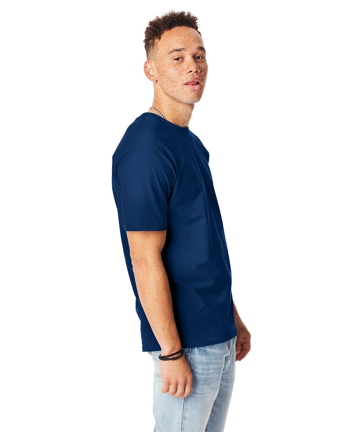 5180-Hanes-REGAL NAVY-Hanes-T-Shirts-3