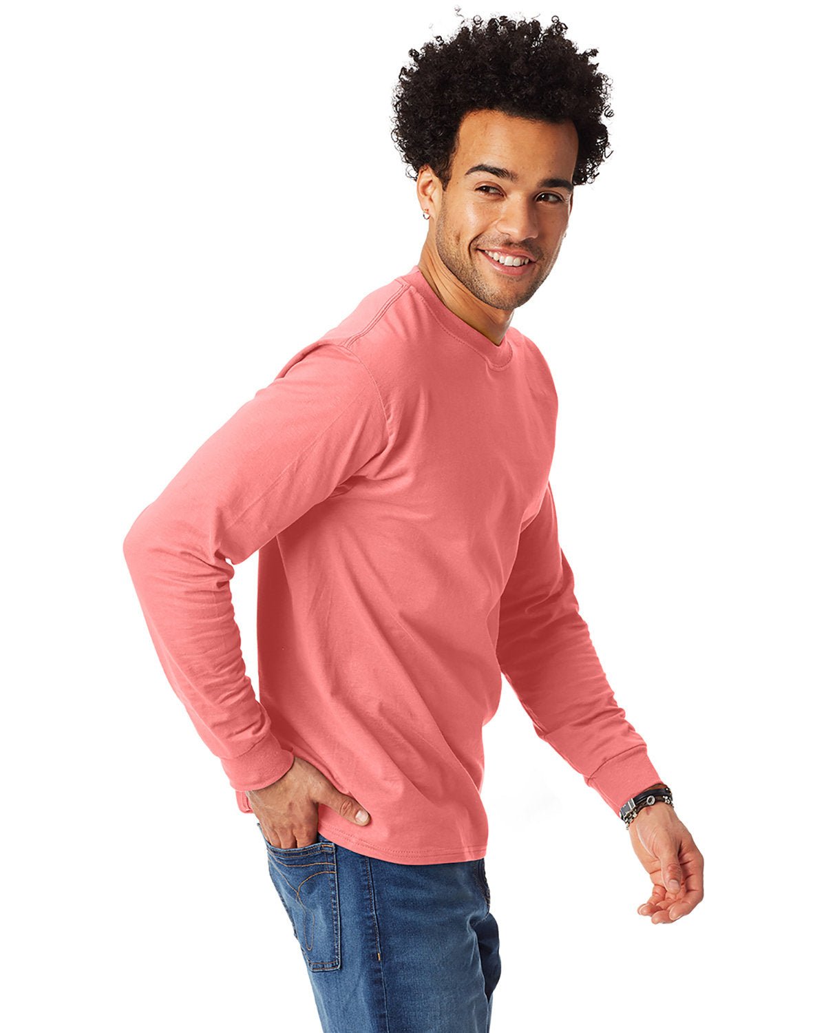 5186-Hanes-CHARISMA CORAL-Hanes-T-Shirts-3