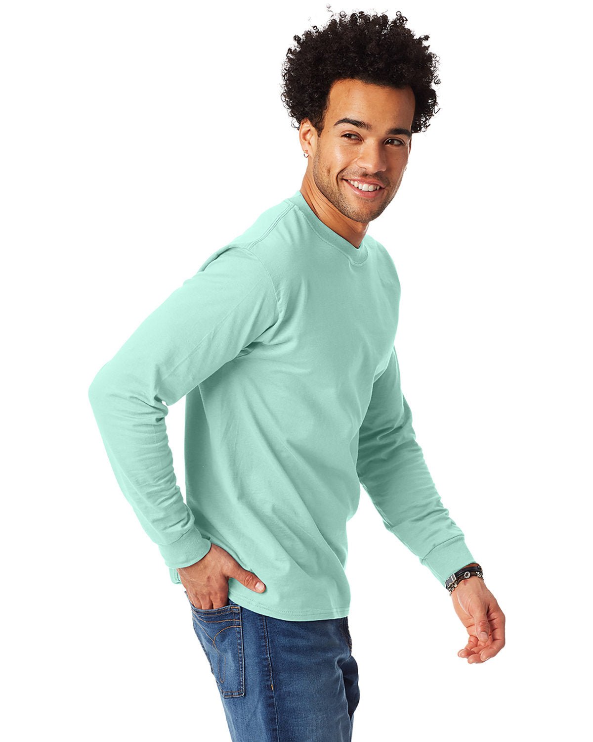 5186-Hanes-CLEAN MINT-Hanes-T-Shirts-3