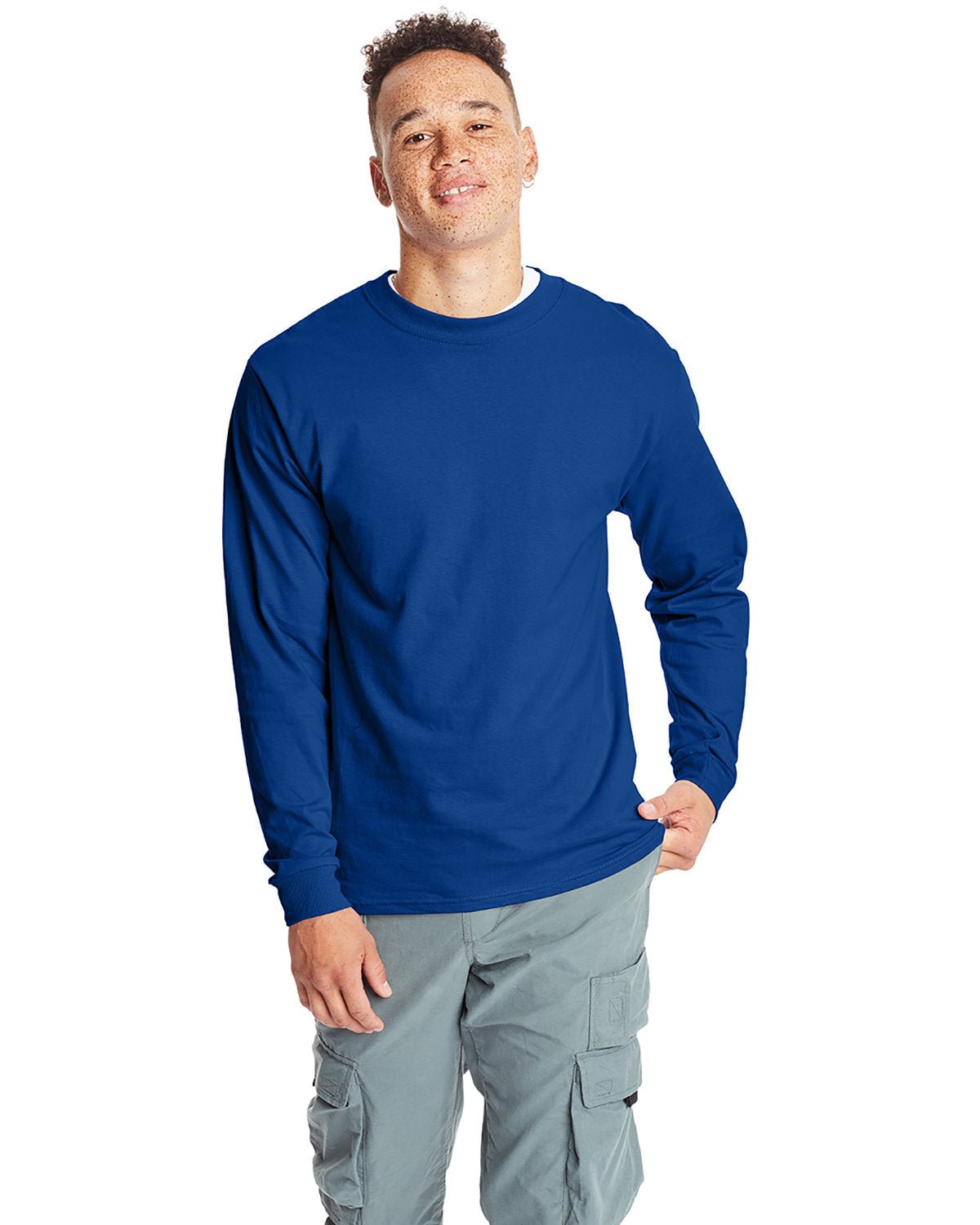 5186-Hanes-DEEP ROYAL-Hanes-T-Shirts-1