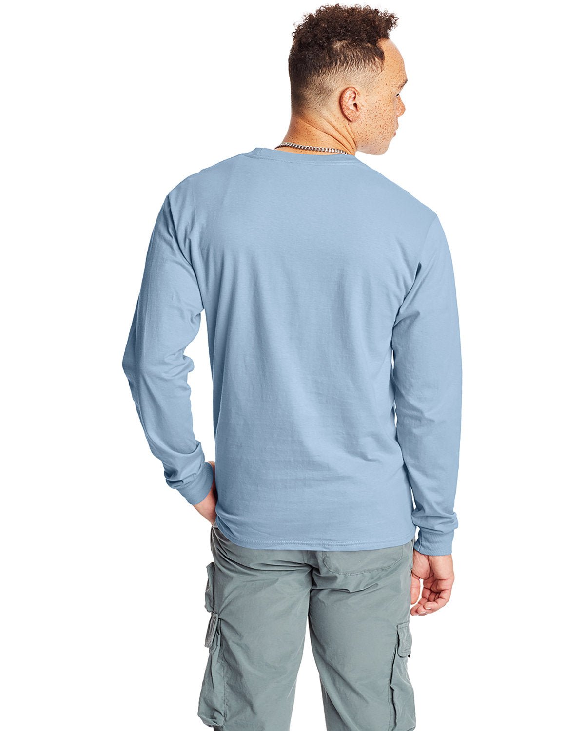 5186-Hanes-LIGHT BLUE-Hanes-T-Shirts-2