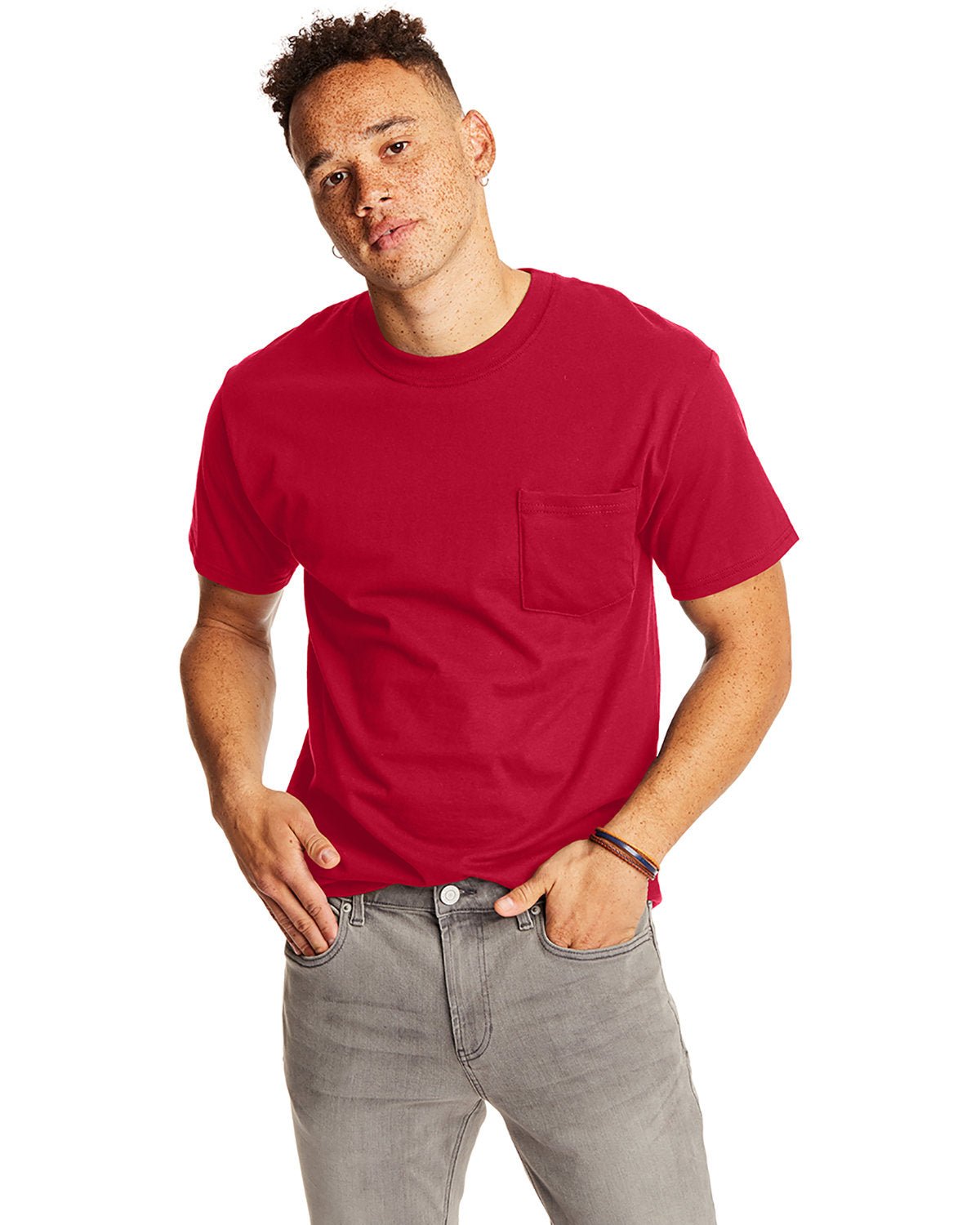 5190P-Hanes-DEEP RED-Hanes-T-Shirts-1