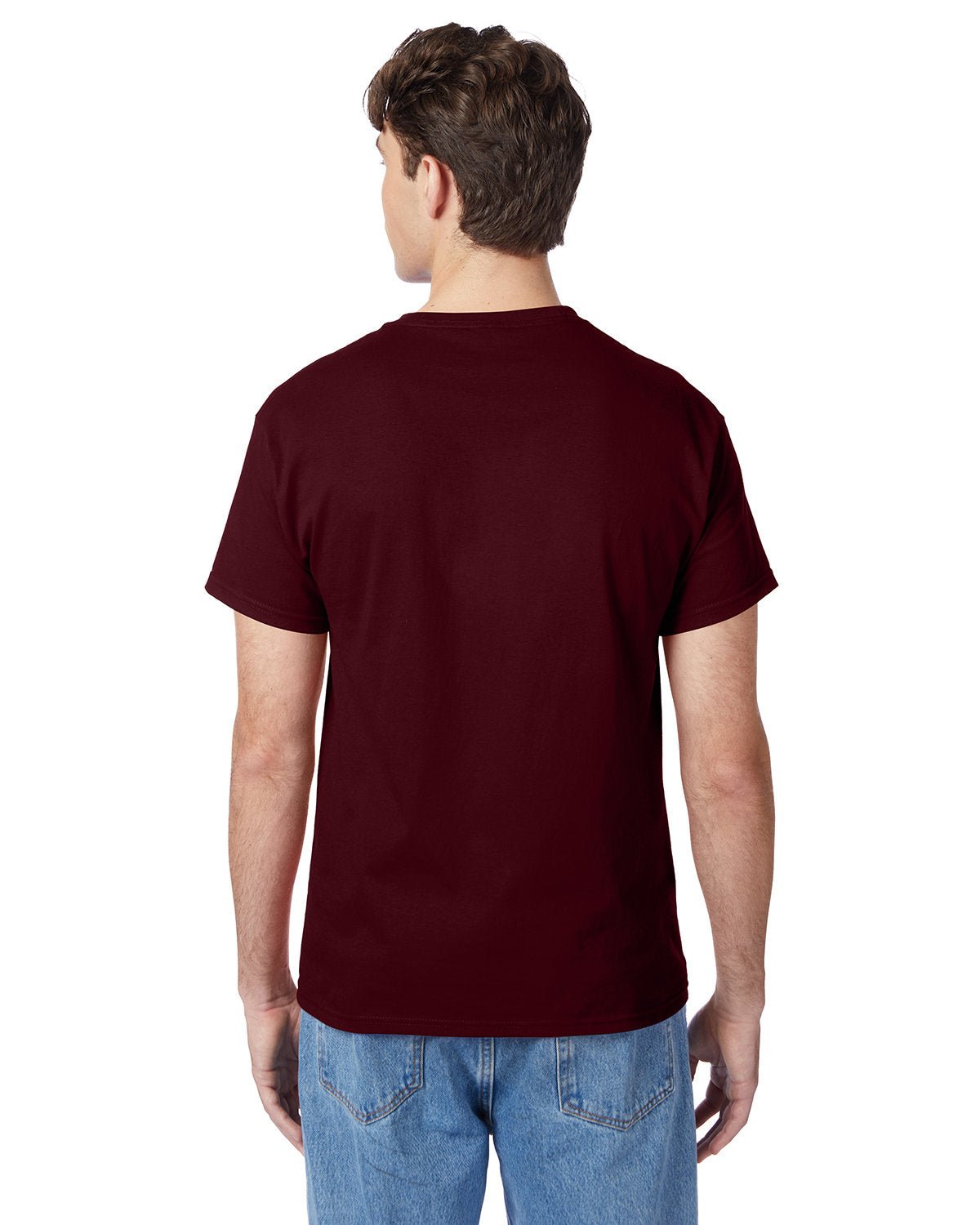 5250T-Hanes-DEEP RED-Hanes-T-Shirts-2