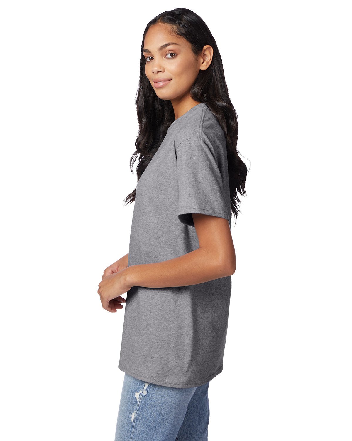 5250T-Hanes-OXFORD GRAY-Hanes-T-Shirts-3