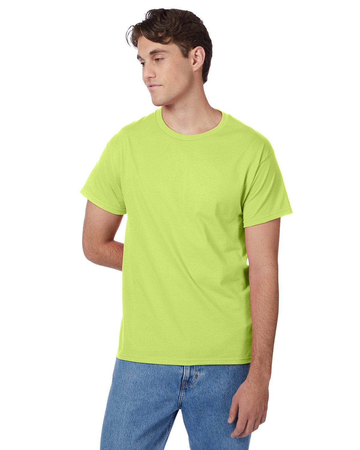 5250T-Hanes-SAFETY GREEN-Hanes-T-Shirts-1