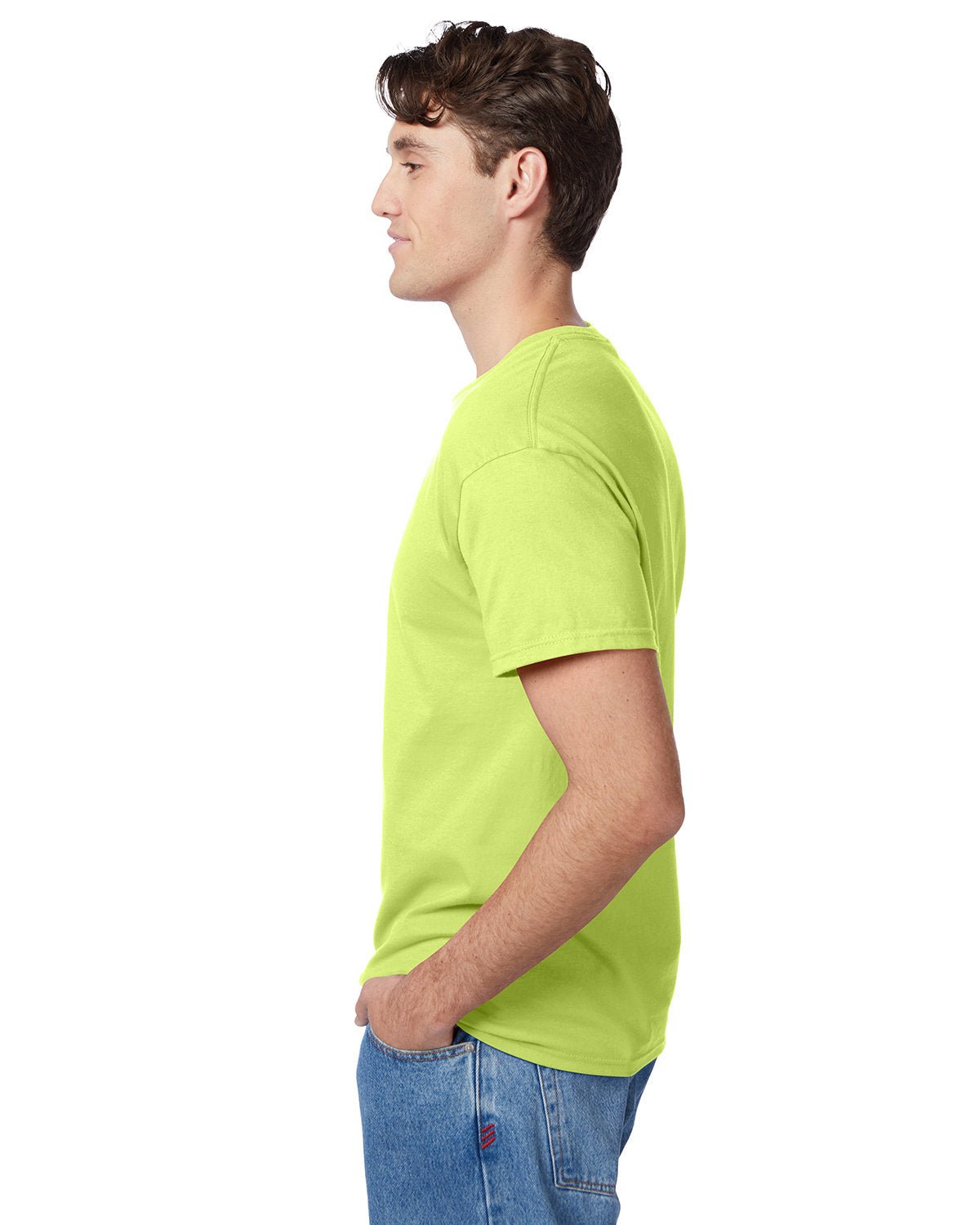 5250T-Hanes-SAFETY GREEN-Hanes-T-Shirts-3