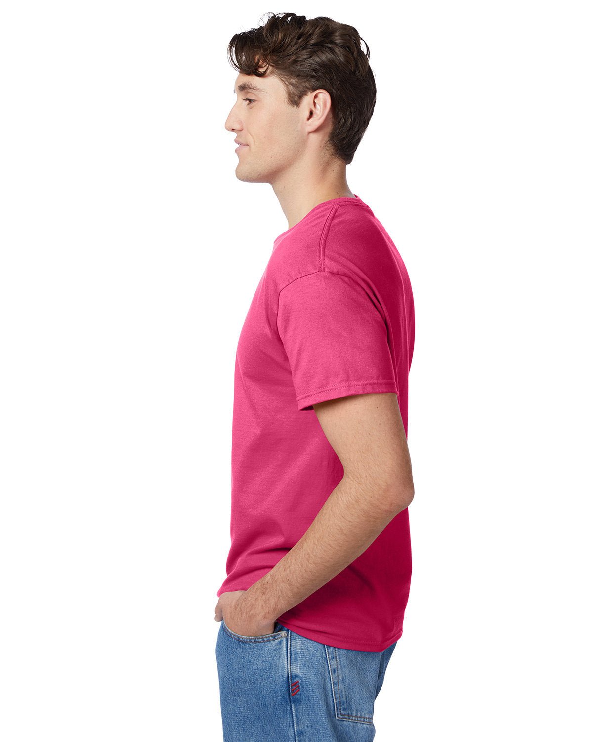 5250T-Hanes-WOW PINK-Hanes-T-Shirts-3