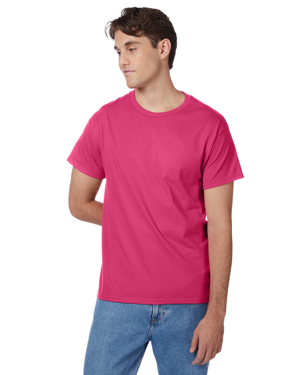 5250T-Hanes-WOW PINK-Hanes-T-Shirts-1