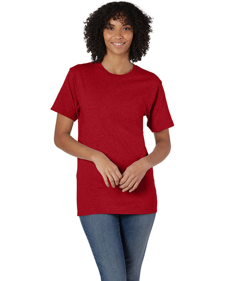 5280-Hanes-RED PEPPER HTHR-Hanes-T-Shirts-1