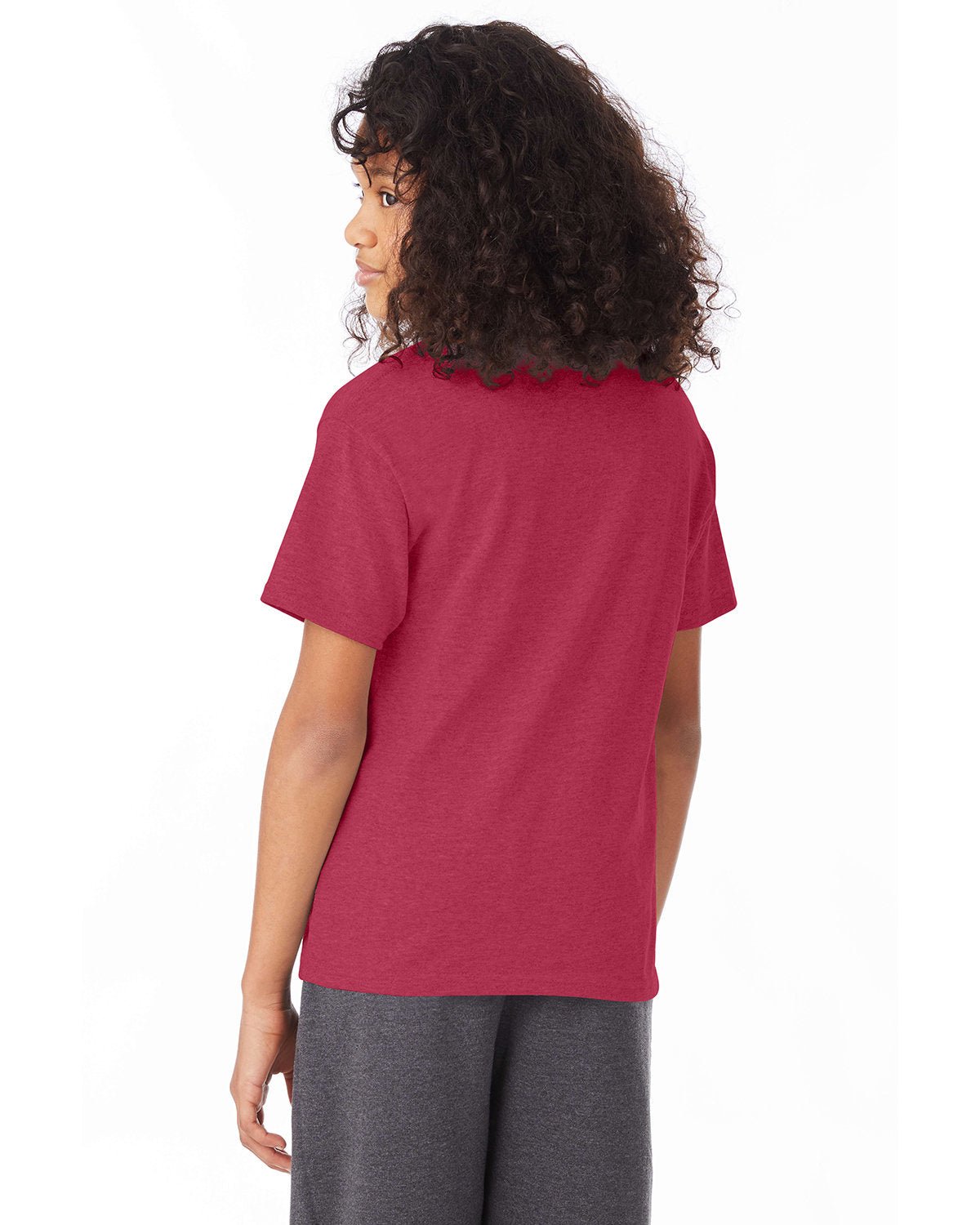 5370-Hanes-HEATHER RED-Hanes-T-Shirts-2