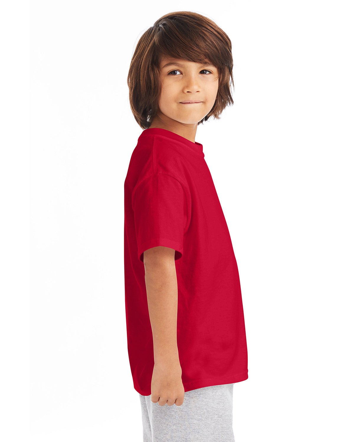 54500-Hanes-DEEP RED-Hanes-T-Shirts-3