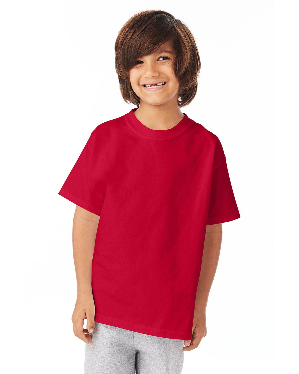 54500-Hanes-DEEP RED-Hanes-T-Shirts-1