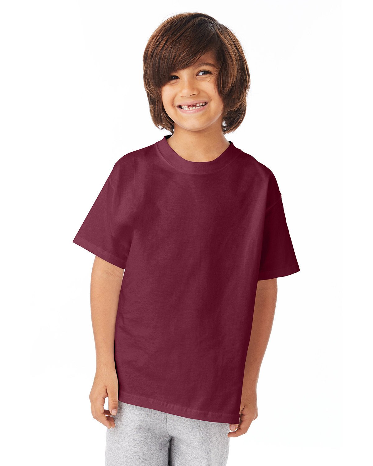 54500-Hanes-MAROON-Hanes-T-Shirts-1