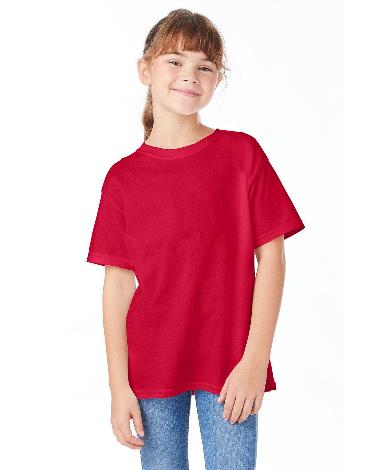 5480-Hanes-DEEP RED-Hanes-T-Shirts-1