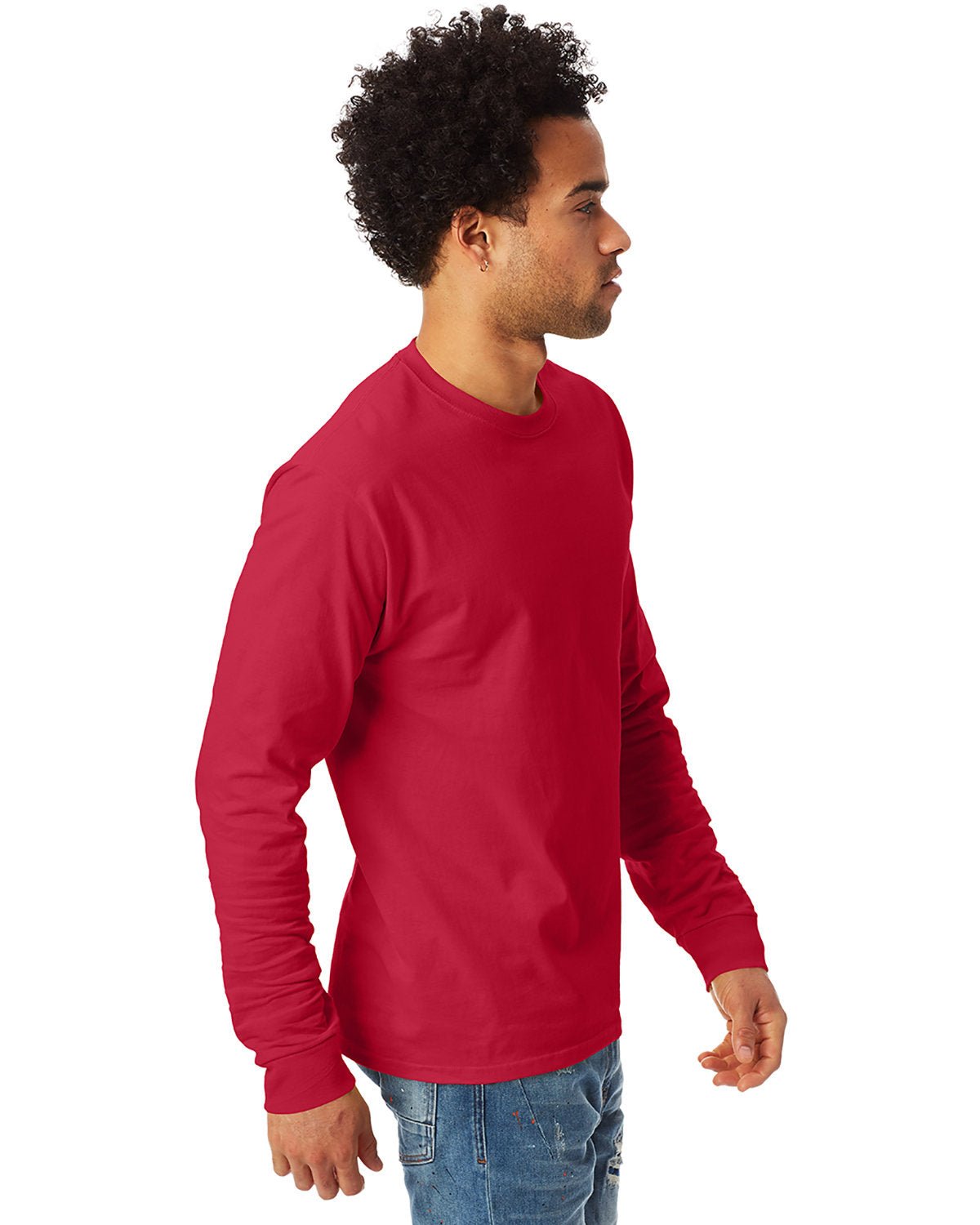 5586-Hanes-DEEP RED-Hanes-T-Shirts-3