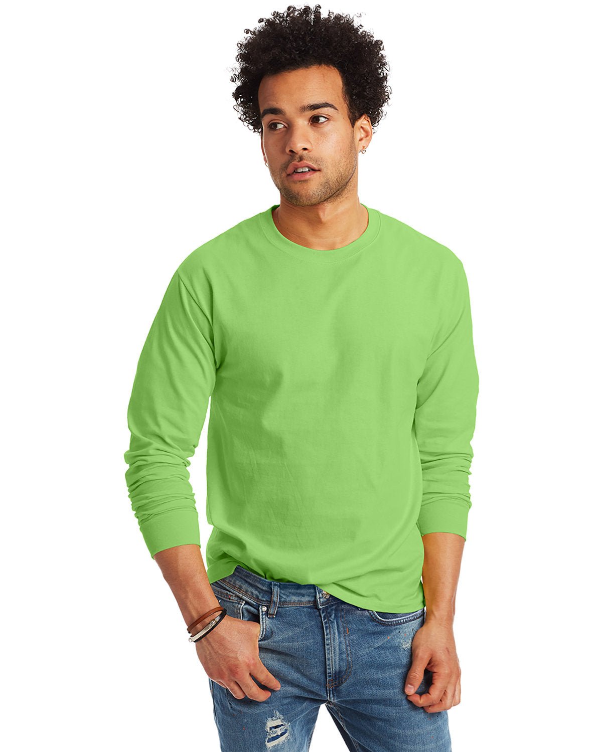 5586-Hanes-LIME-Hanes-T-Shirts-1