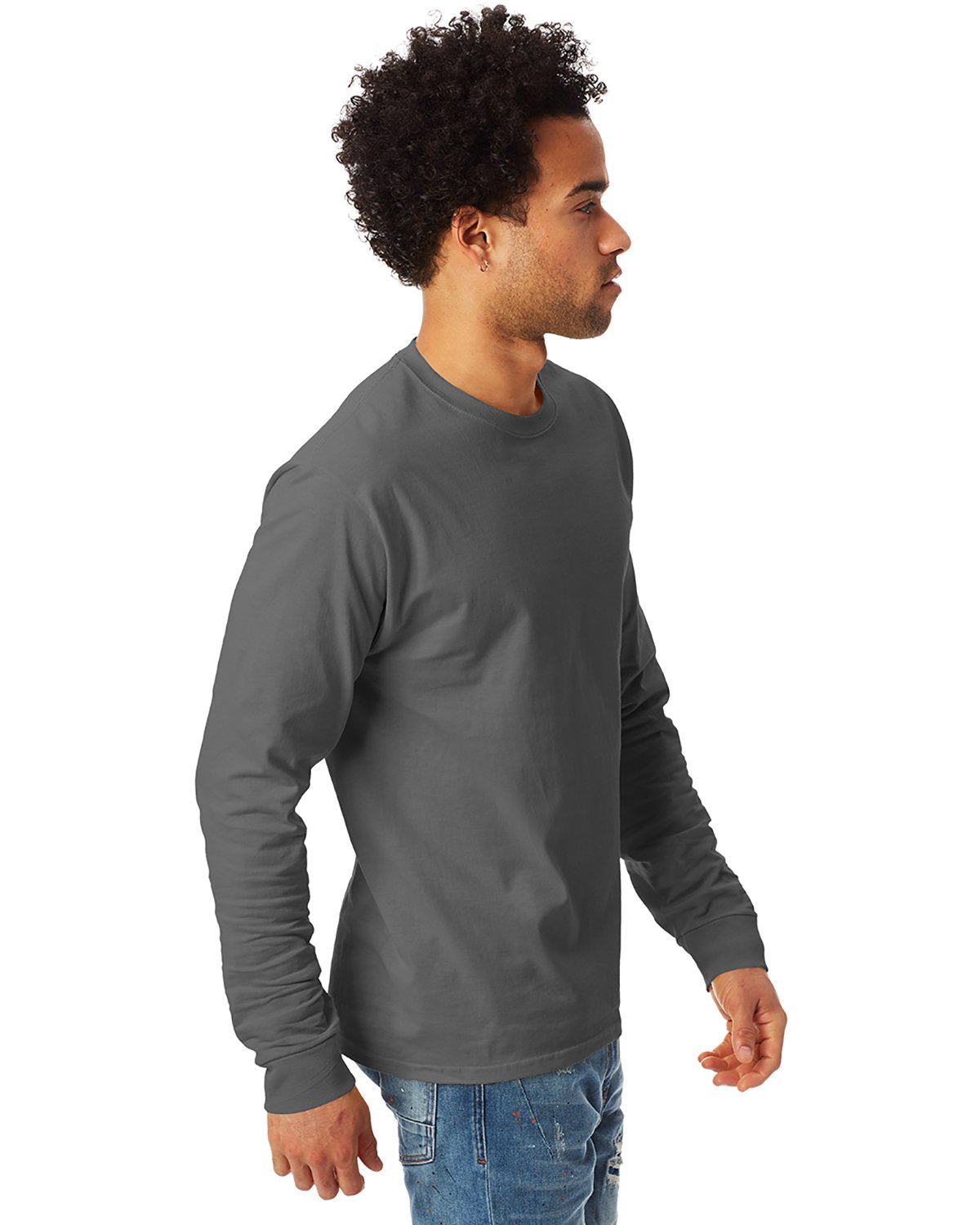 5586-Hanes-SMOKE GRAY-Hanes-T-Shirts-3