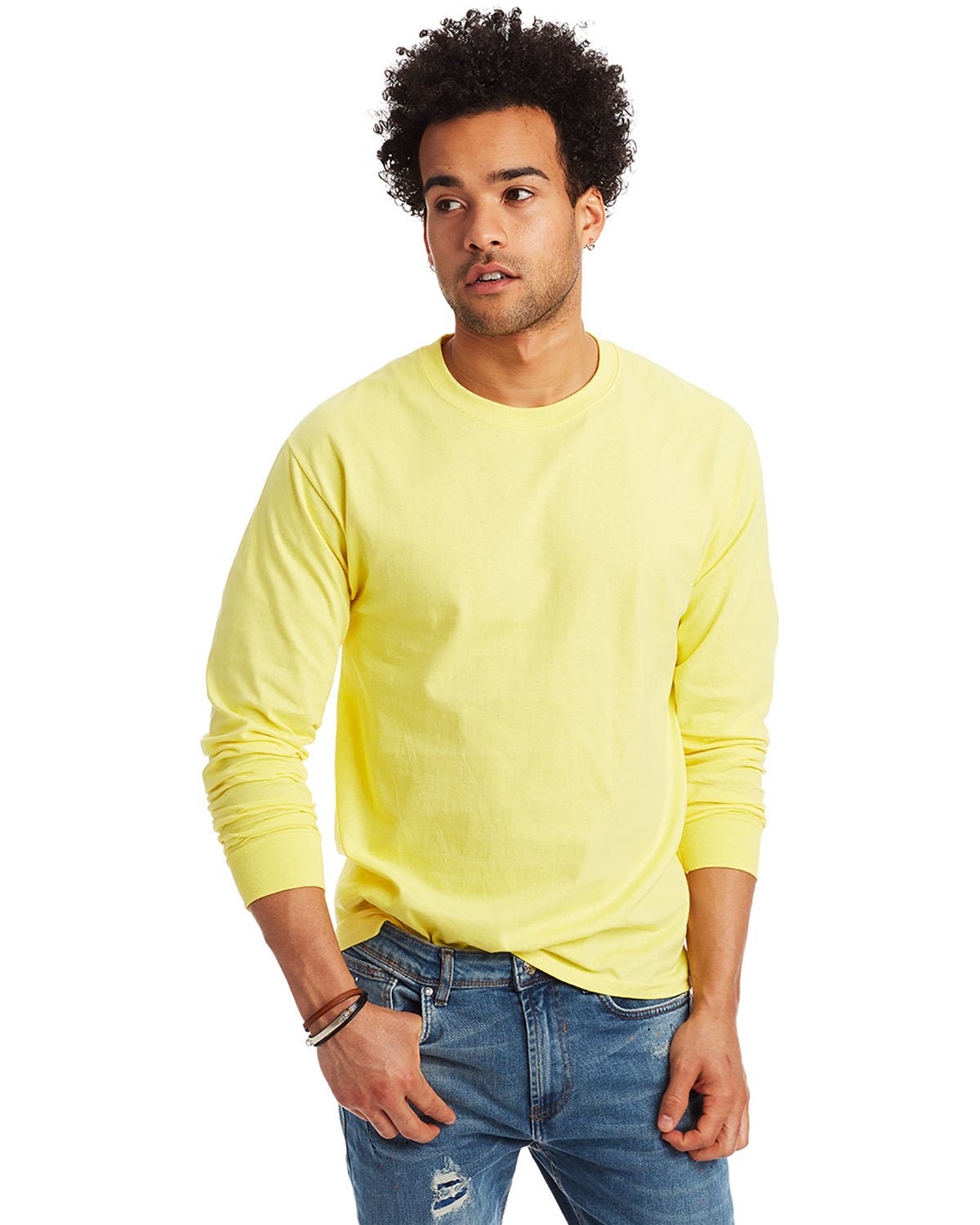 5586-Hanes-YELLOW-Hanes-T-Shirts-1