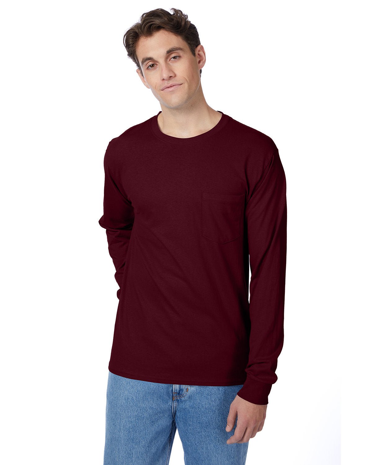 5596-Hanes-MAROON-Hanes-T-Shirts-1