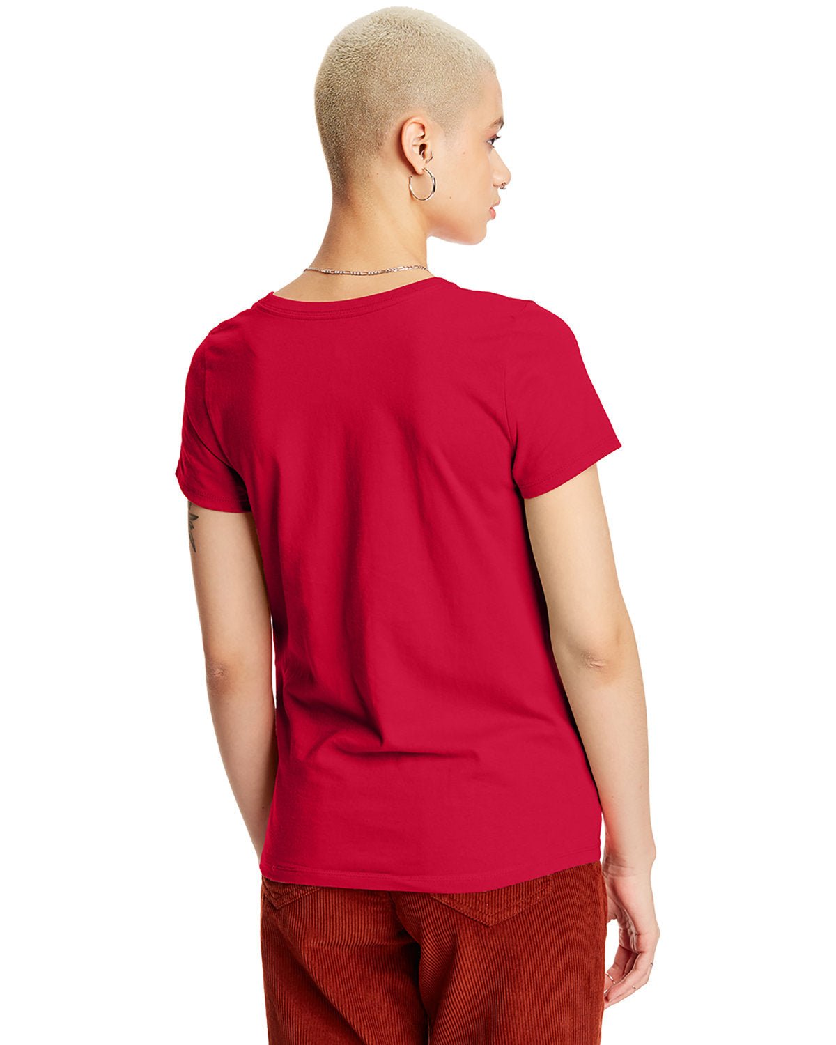 5680-Hanes-DEEP RED-Hanes-T-Shirts-2