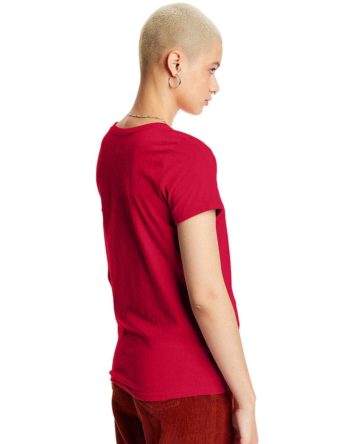 5680-Hanes-DEEP RED-Hanes-T-Shirts-3