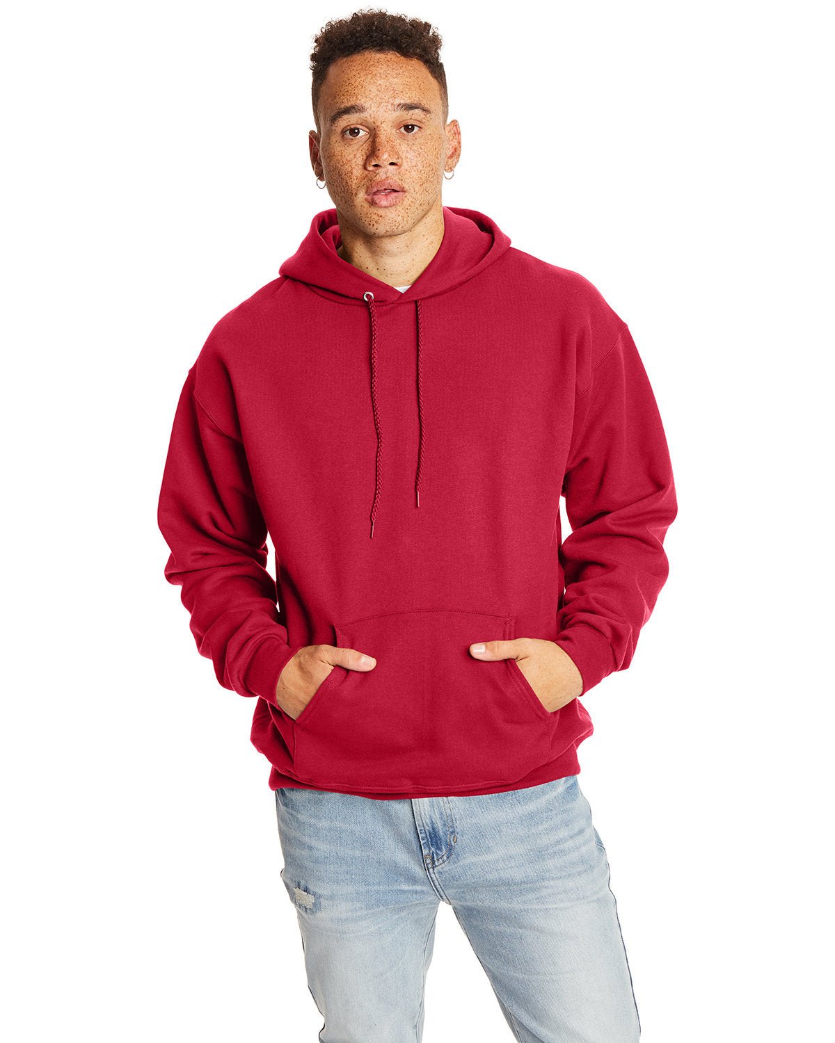 F170-Hanes-DEEP RED-Hanes-Sweatshirts-1