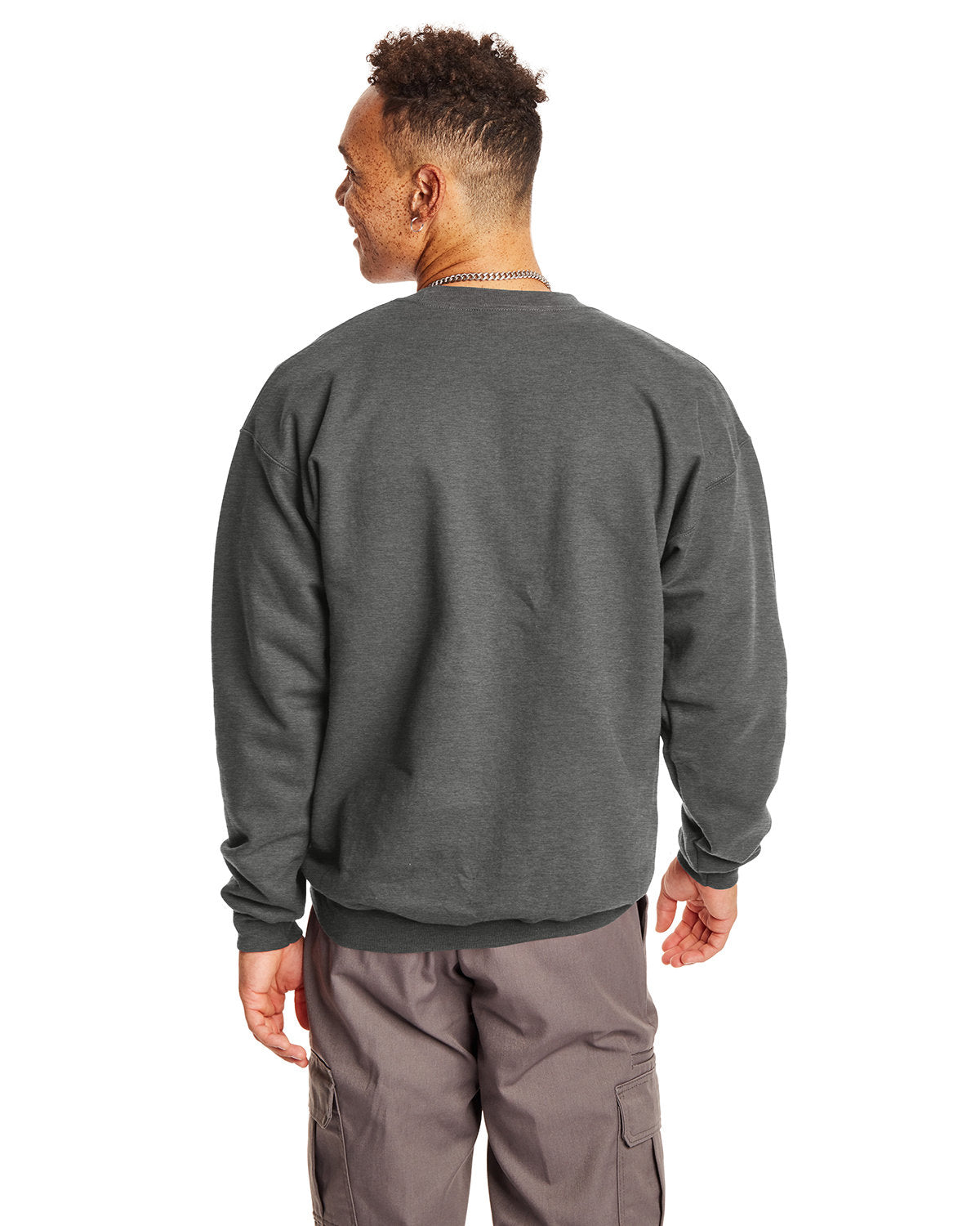 F260-Hanes-CHARCOAL HEATHER-Hanes-Sweatshirts-2