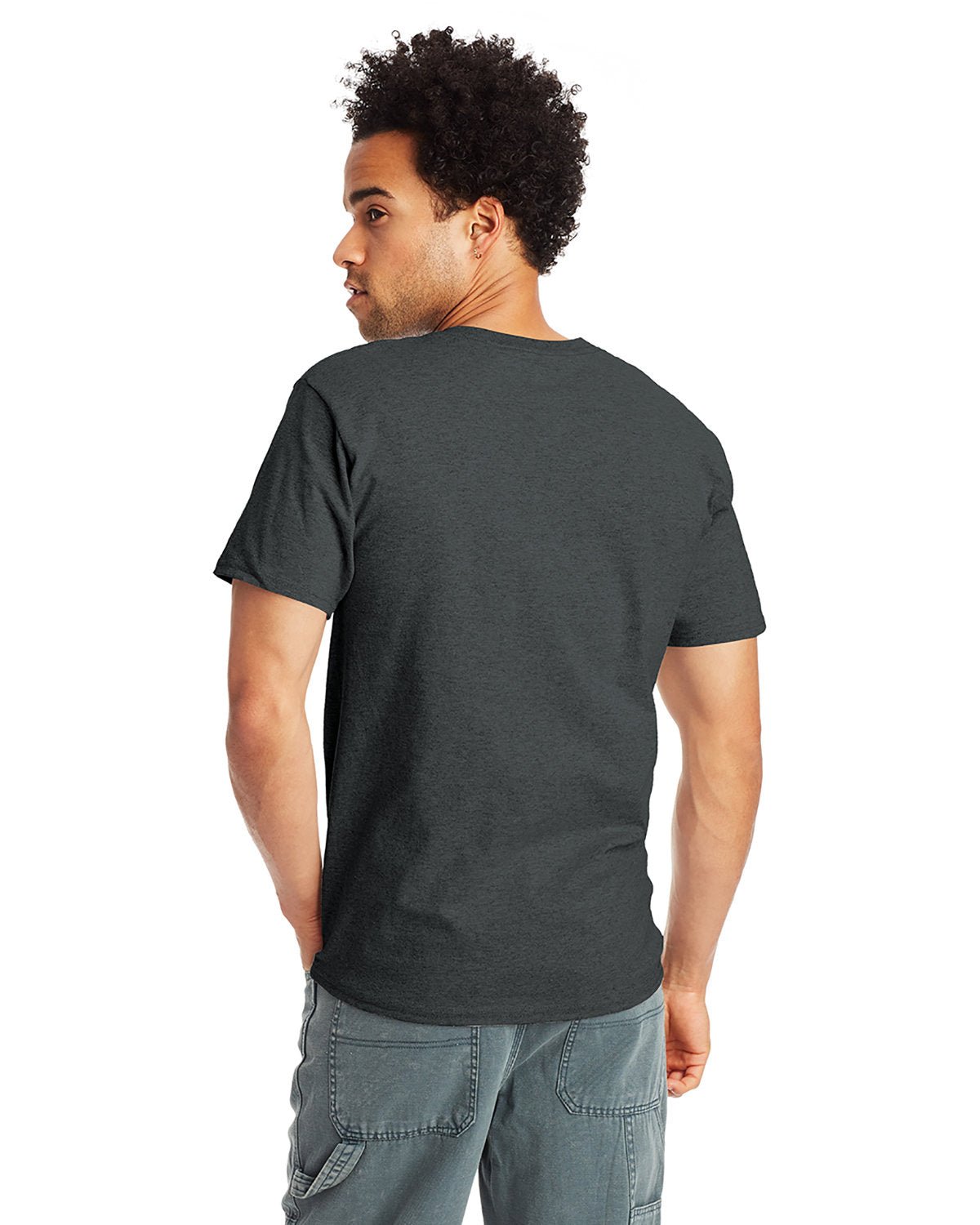 H5590-Hanes-CHARCOAL HEATHER-Hanes-T-Shirts-2