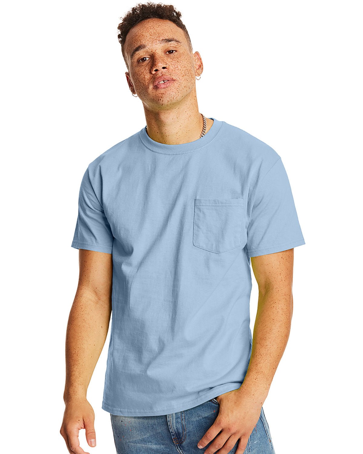 H5590-Hanes-LIGHT BLUE-Hanes-T-Shirts-1