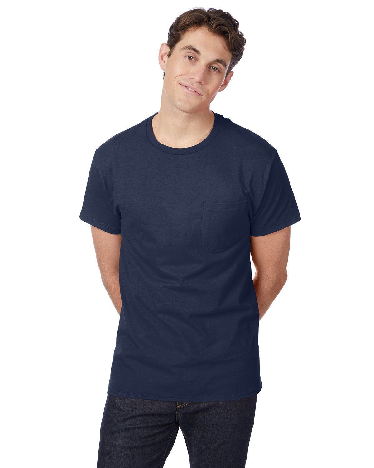 H5590-Hanes-NAVY-Hanes-T-Shirts-1