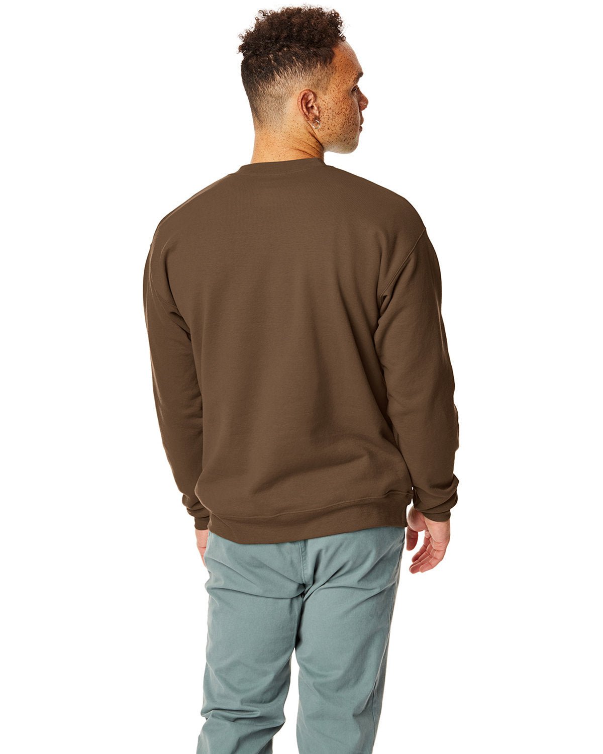 P1607-Hanes-ARMY BROWN-Hanes-Sweatshirts-2