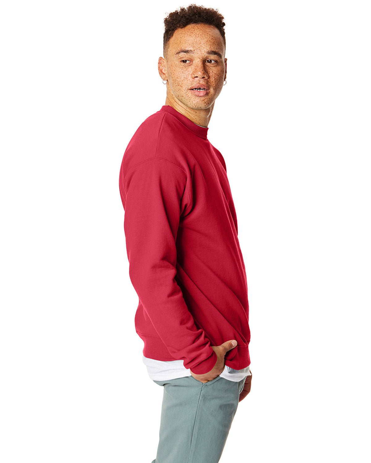 P1607-Hanes-DEEP RED-Hanes-Sweatshirts-3