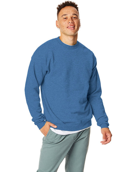 P1607-Hanes-HEATHER BLUE-Hanes-Sweatshirts-1