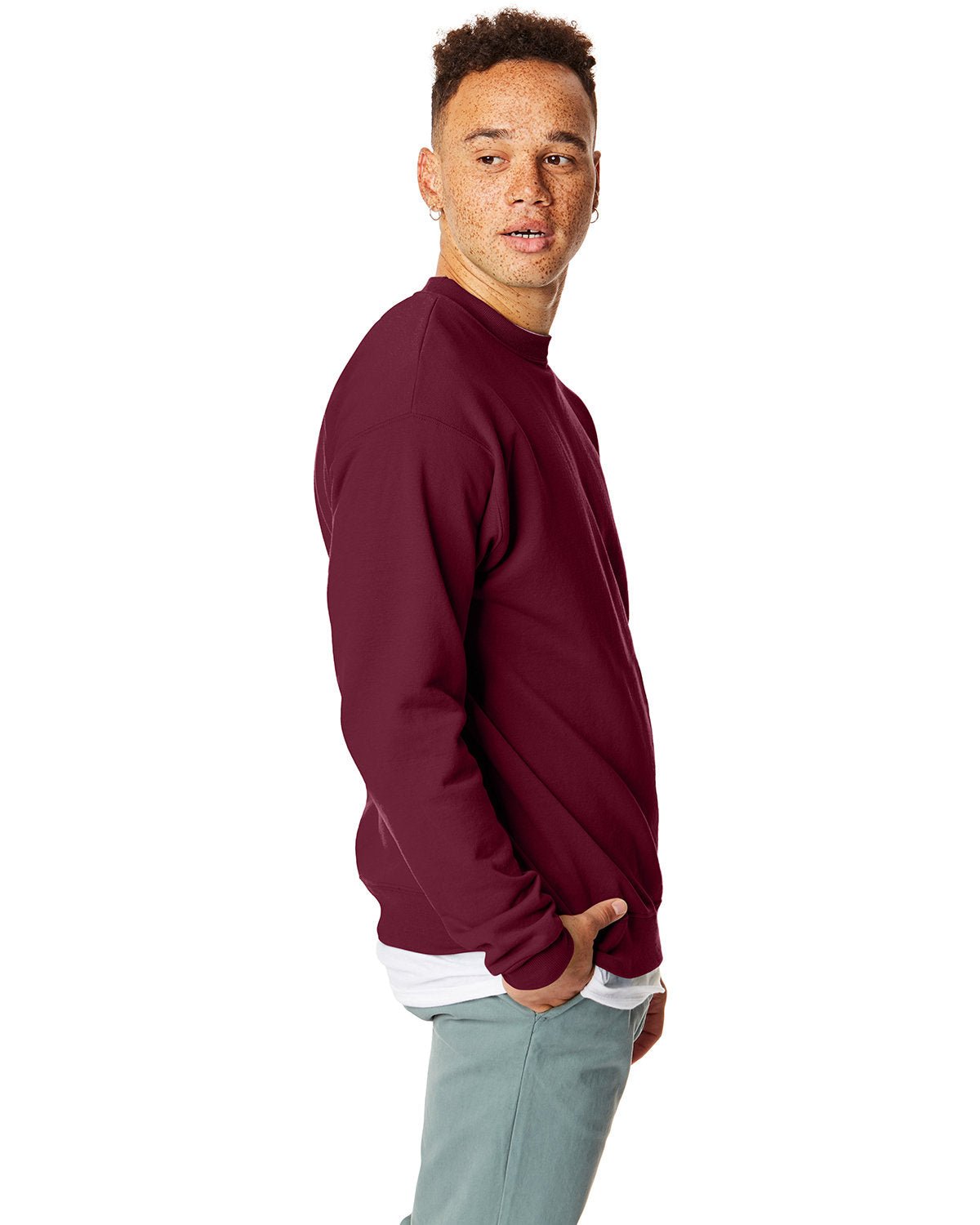 P1607-Hanes-MAROON-Hanes-Sweatshirts-3