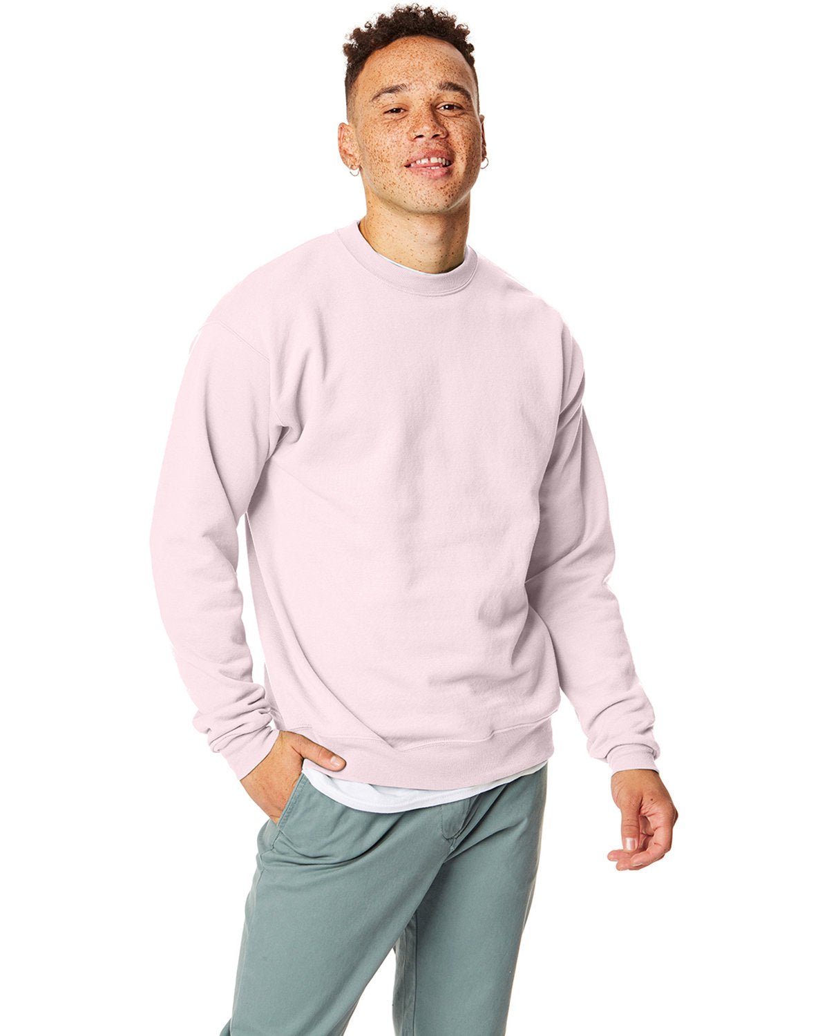 P1607-Hanes-PALE PINK-Hanes-Sweatshirts-1