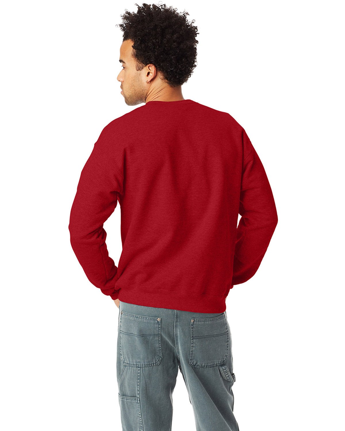 P1607-Hanes-RED PEPPER HTHR-Hanes-Sweatshirts-2