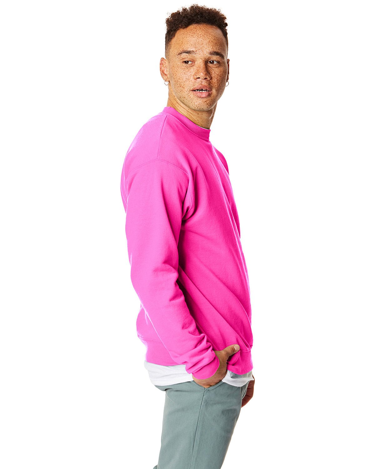 P1607-Hanes-SAFETY PINK-Hanes-Sweatshirts-3