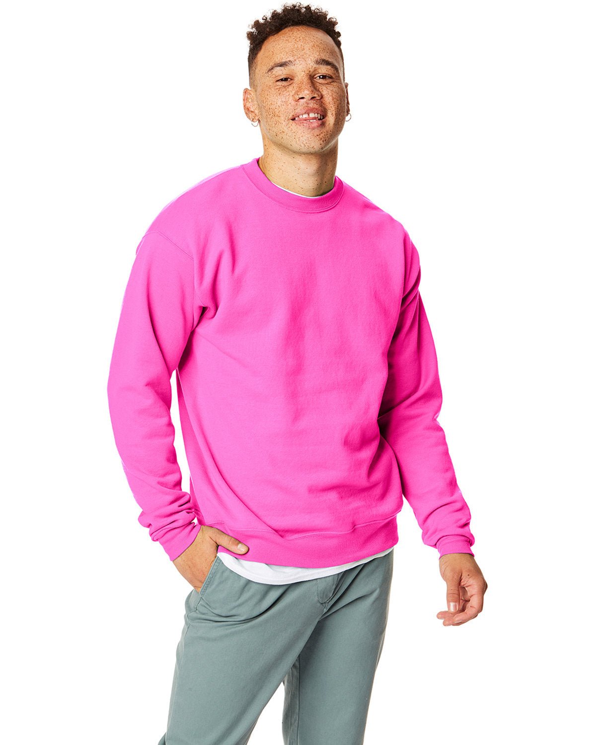 P1607-Hanes-SAFETY PINK-Hanes-Sweatshirts-1