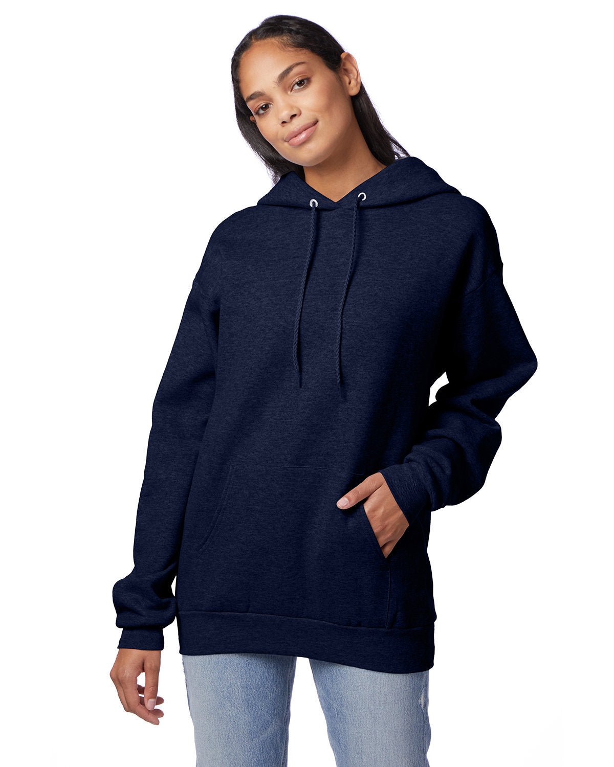 P170-Hanes-HEATHER NAVY-Hanes-Sweatshirts-1