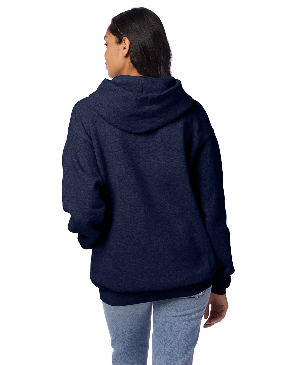 P170-Hanes-HEATHER NAVY-Hanes-Sweatshirts-2