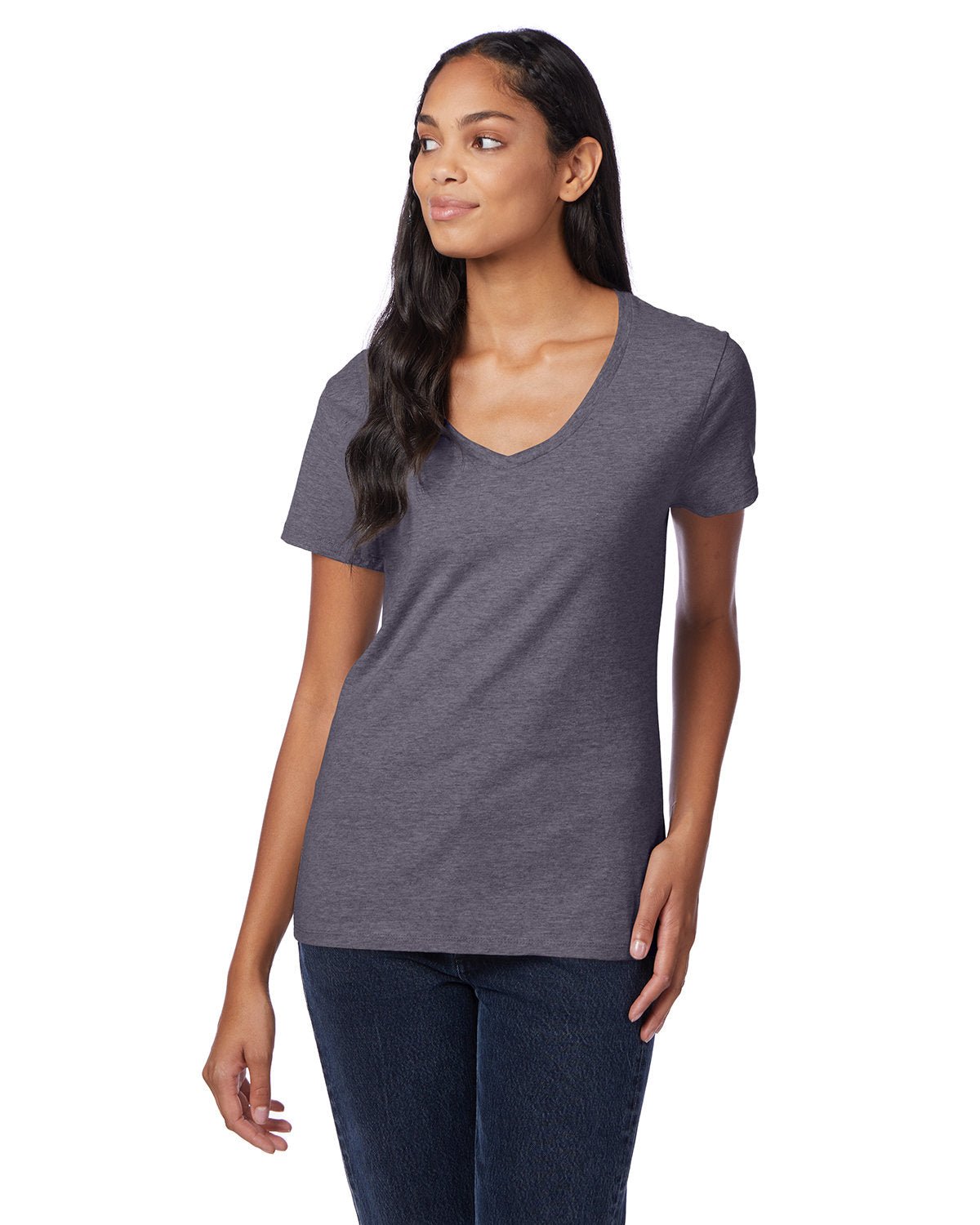 S04V-Hanes-CHARCOAL HEATHER-Hanes-T-Shirts-1