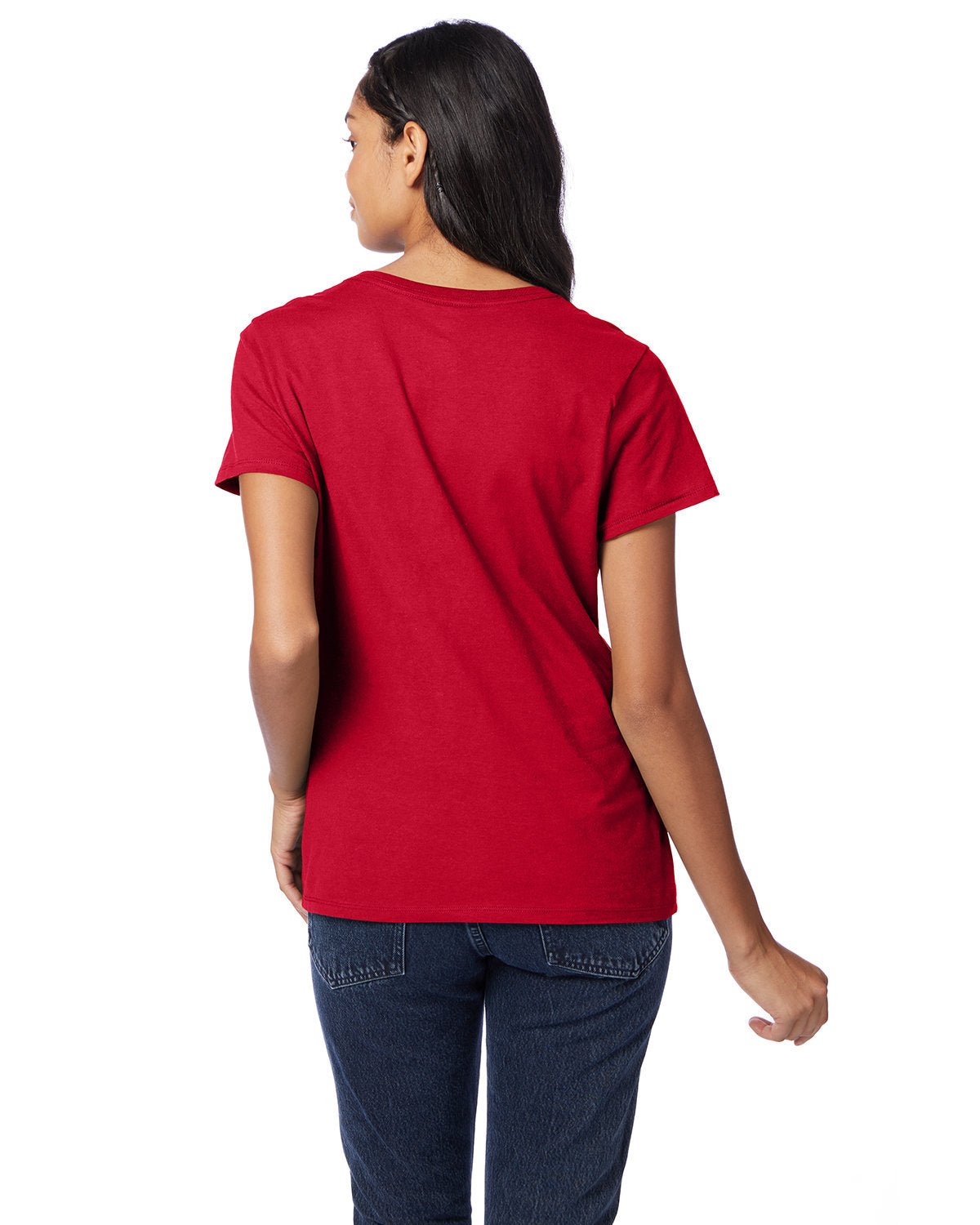 S04V-Hanes-DEEP RED-Hanes-T-Shirts-2