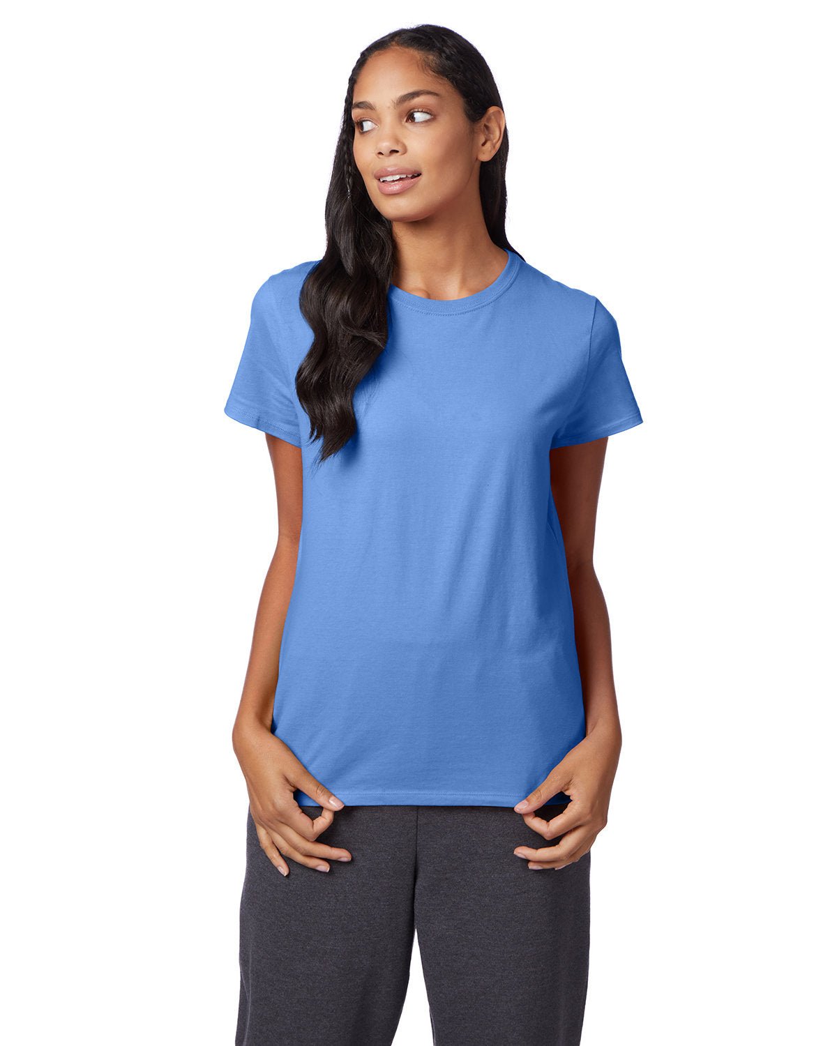 SL04-Hanes-CAROLINA BLUE-Hanes-T-Shirts-1