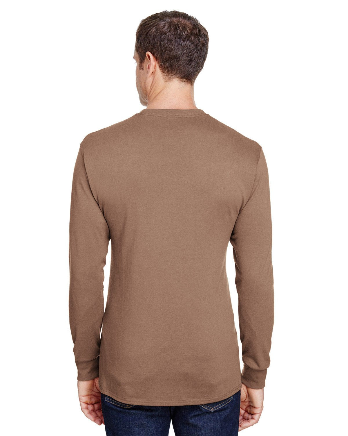 W120-Hanes-ARMY BROWN-Hanes-T-Shirts-2