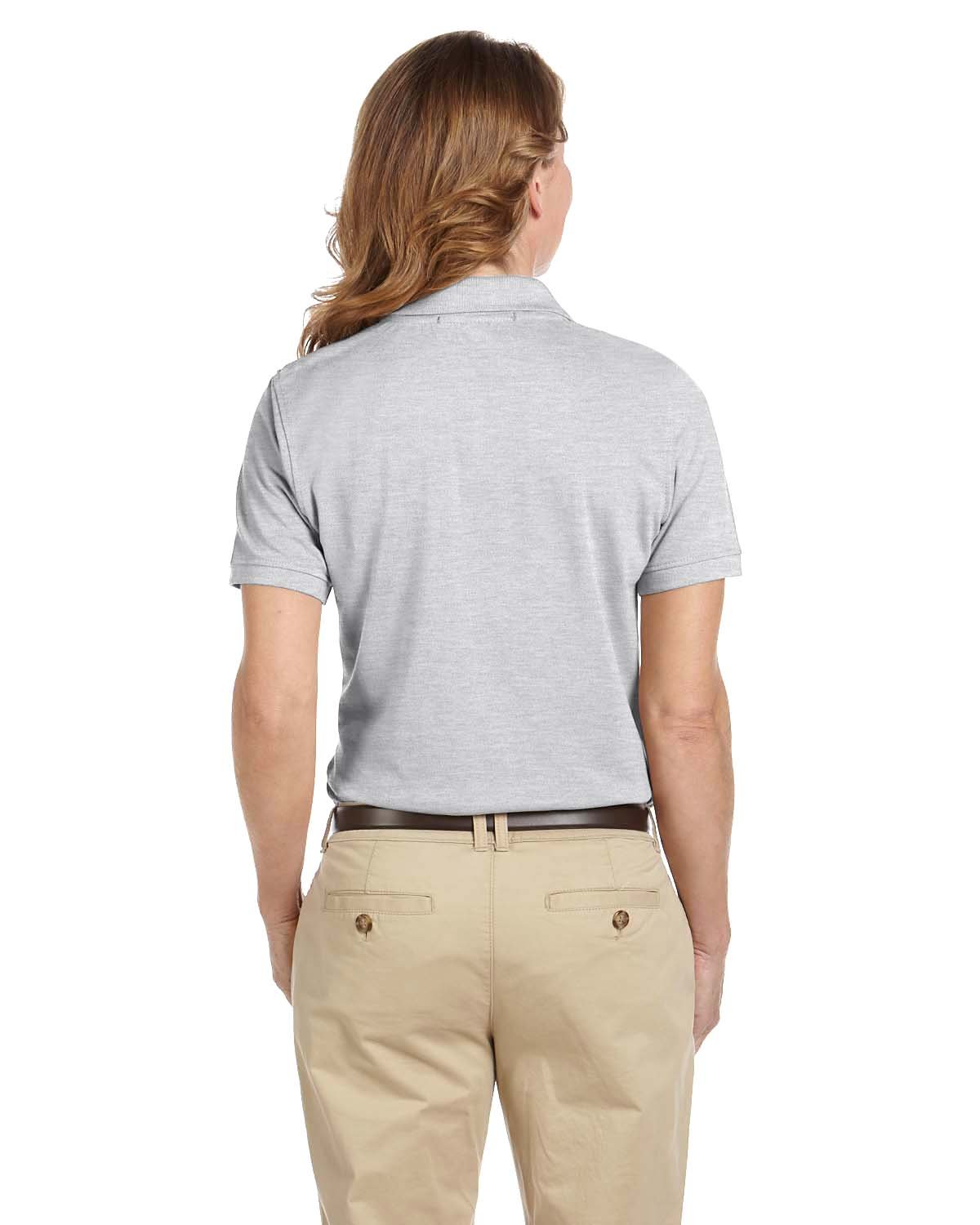 M265W-Harriton-GREY HEATHER-Harriton-Polos-2