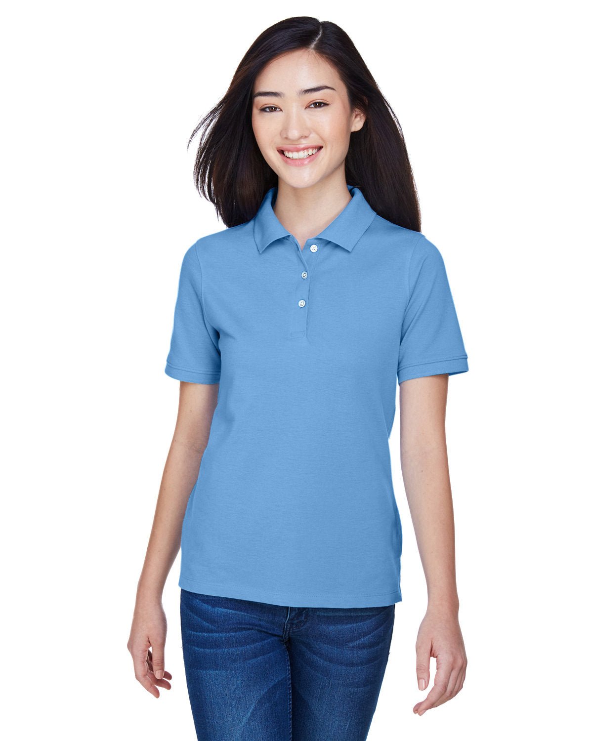 M265W-Harriton-LT COLLEGE BLUE-Harriton-Polos-1