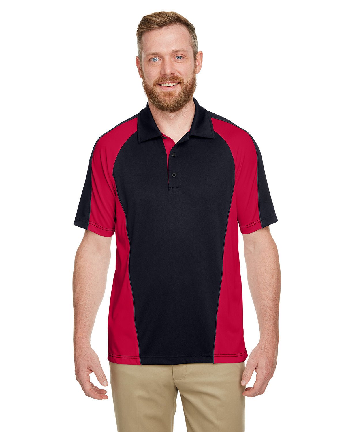 M385-Harriton-BLK/ RED/ D CHRC-Harriton-Polos-1