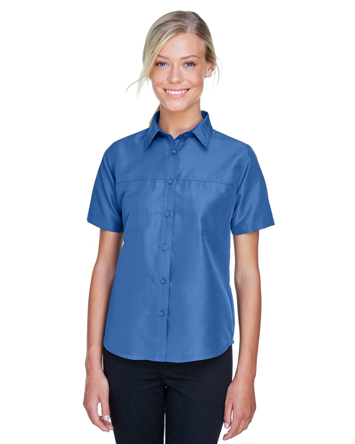 M580W-Harriton-POOL BLUE-Harriton-Woven Shirts-1